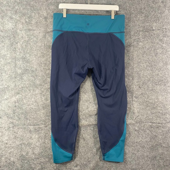 Athleta Blue and Green High-Waisted Leggings - Picture 4 of 16